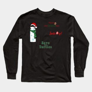 Christmas Holiday Water Bottle Sticker Set Gifts Save the Turtles Santa Oop VSCOGRL Visco Girl Red Green Merry Christmas SKSKSK Long Sleeve T-Shirt